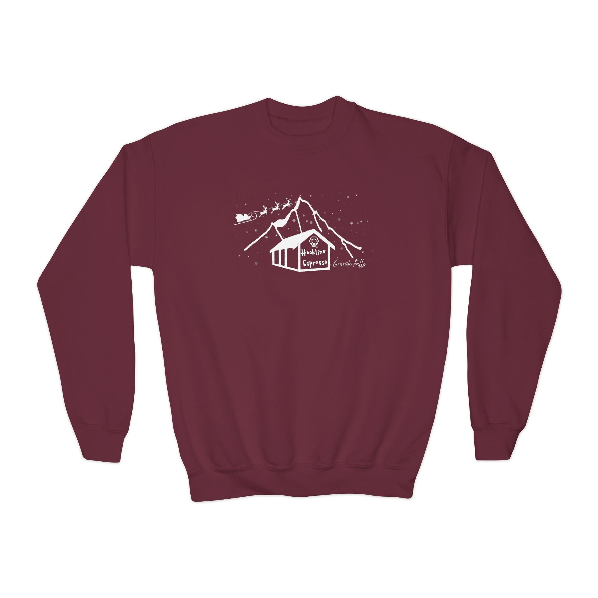 Christmas Snow Hookline Youth Sweatshirt